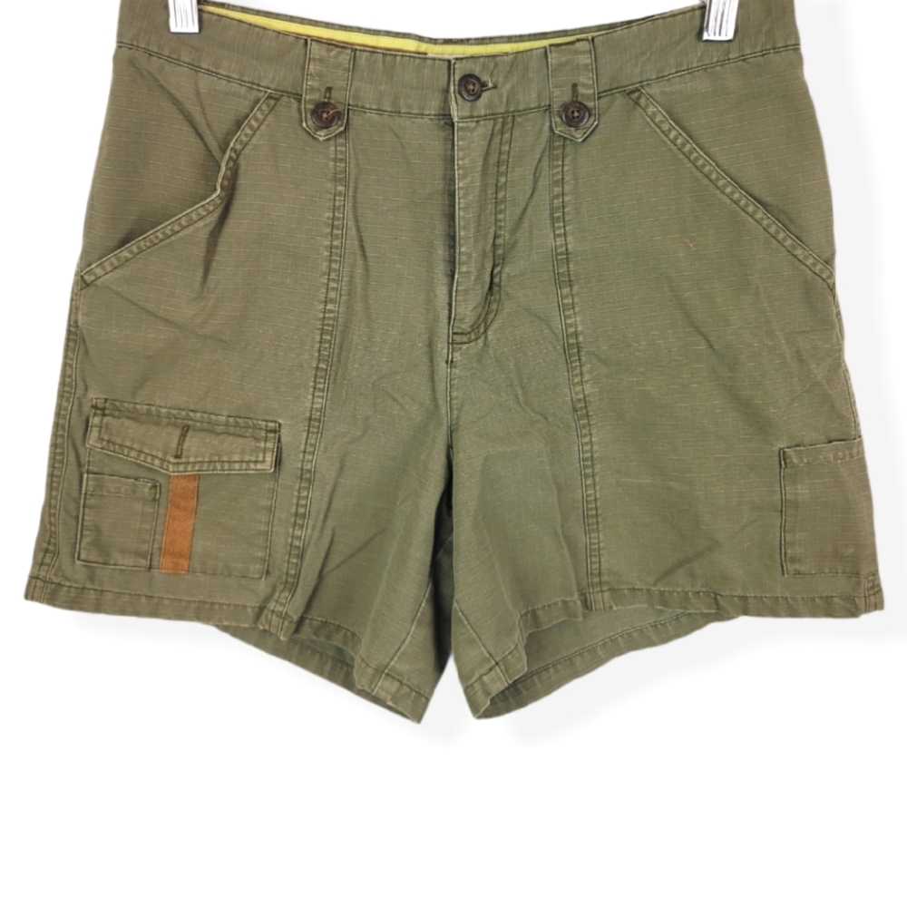 Columbia Green Khaki Cargo Hiking Shorts SZ 10